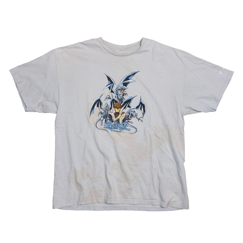Hypland Yu-Gi-Oh Seto Kaiba Blue-Eyes White Dragon T-Shirt Mens XL Light Blue